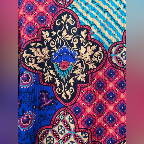 Vintage 90s Patchwork Victorian Button Up - Picture 2 of 5